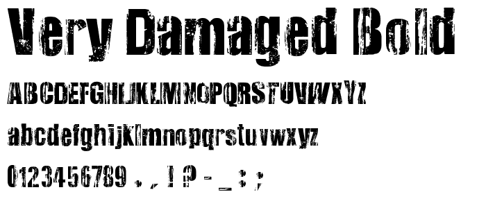 Very Damaged Bold font